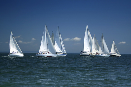 start of a sailing regatta